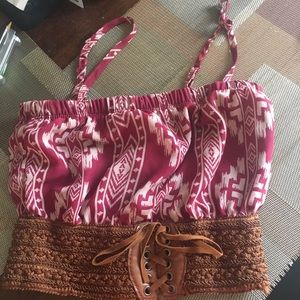 Tube top with straps